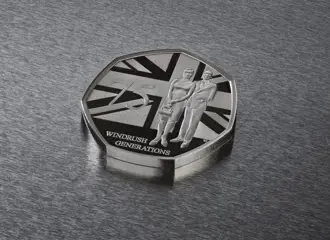 2023 Windrush 75 Years 50P Dark On Metal Copy